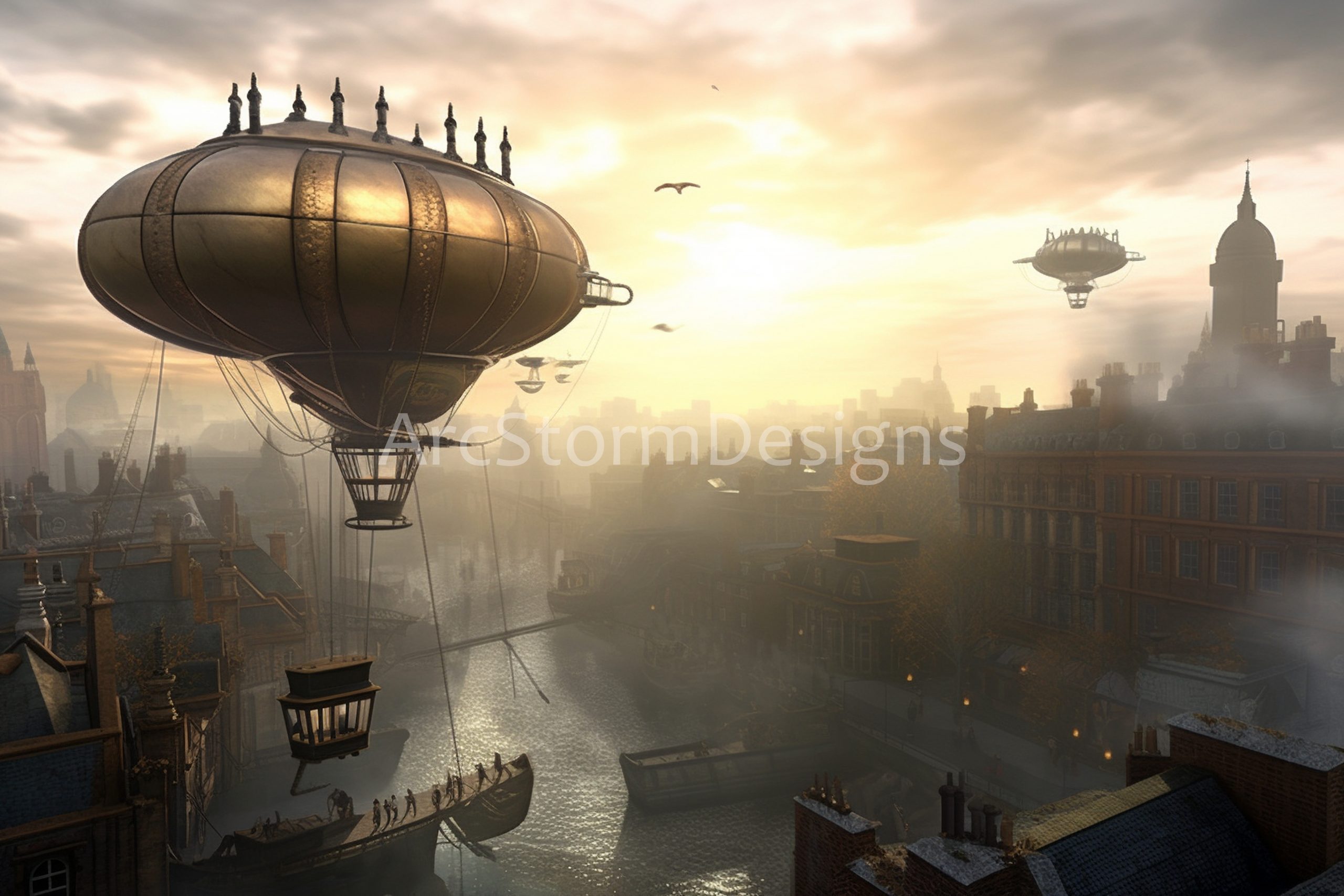 Fog and sunlight : The Steampunk Docklands