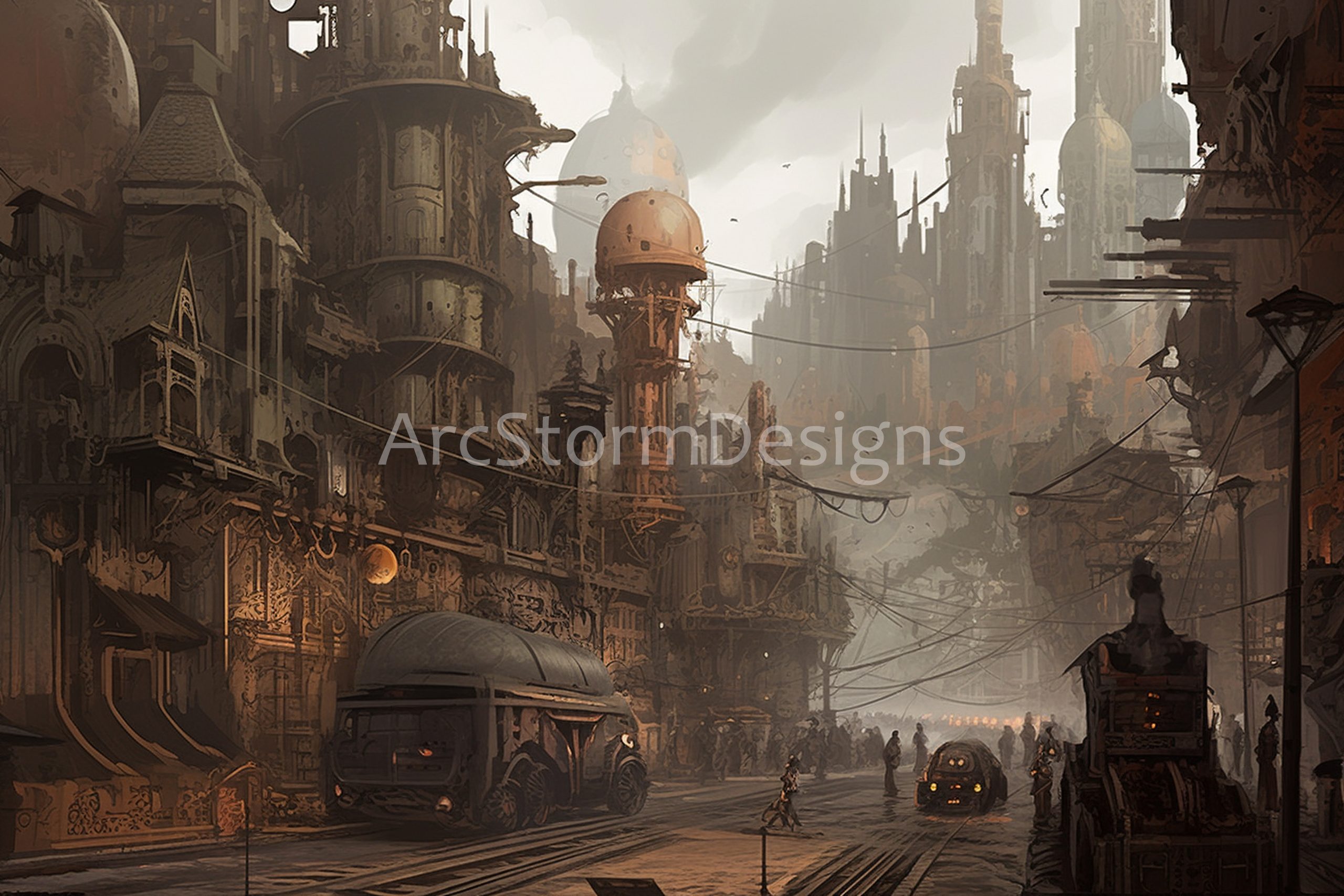 A Steampunk Future - Concept World Art