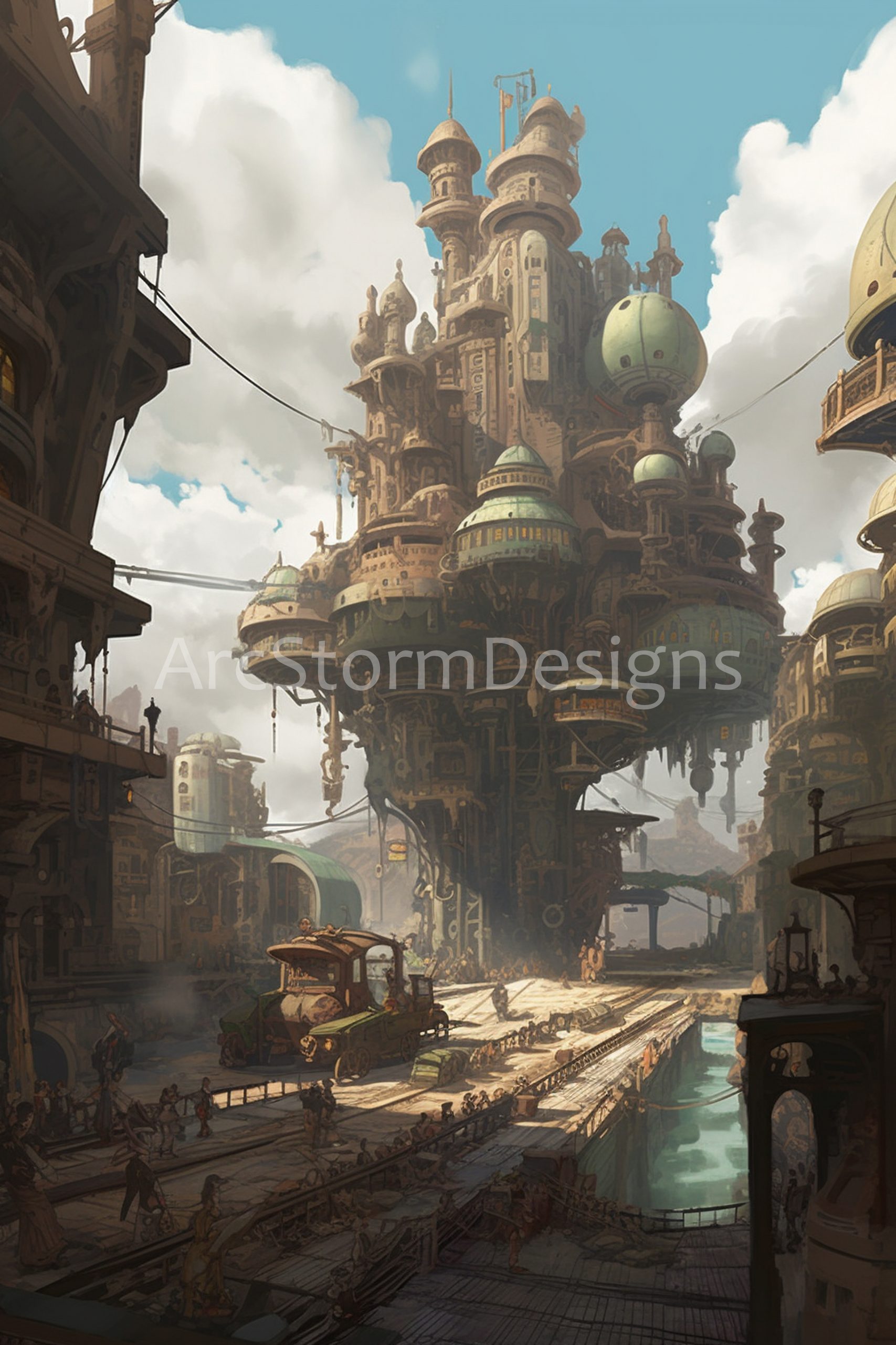 Steampunk City Block - Concept Art
