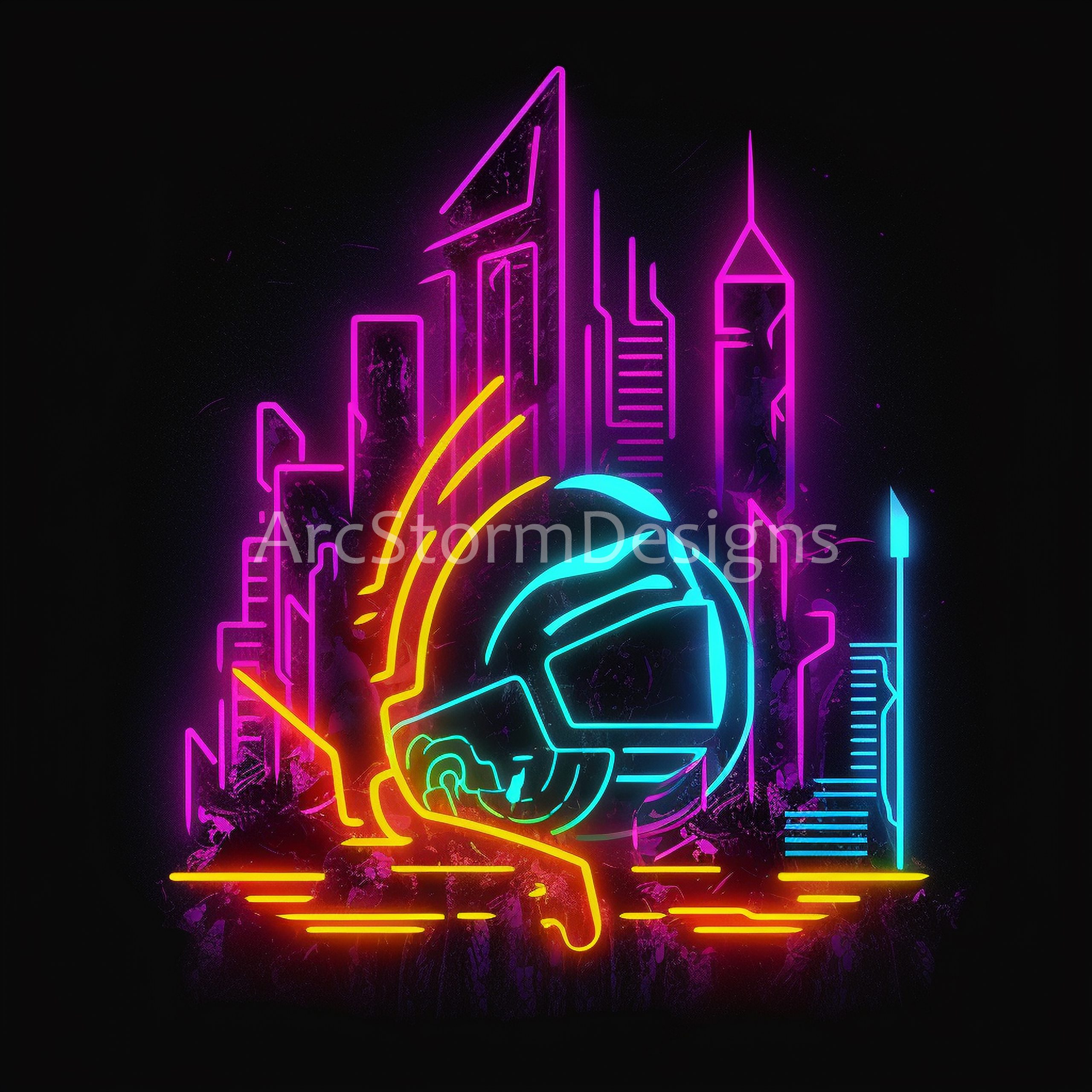 Cyberpunk Neon Logo