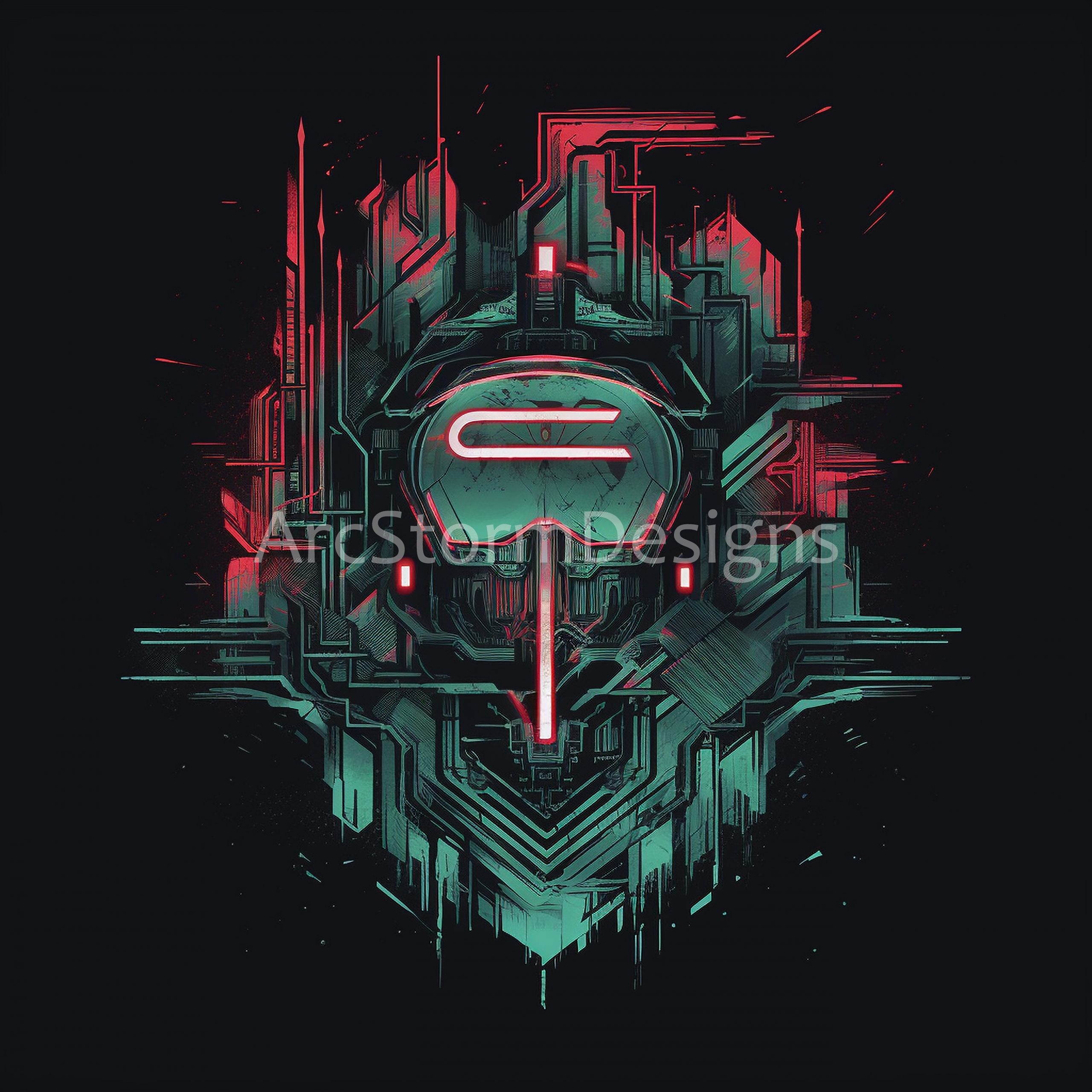 Cyberpunk Neon Logo #2