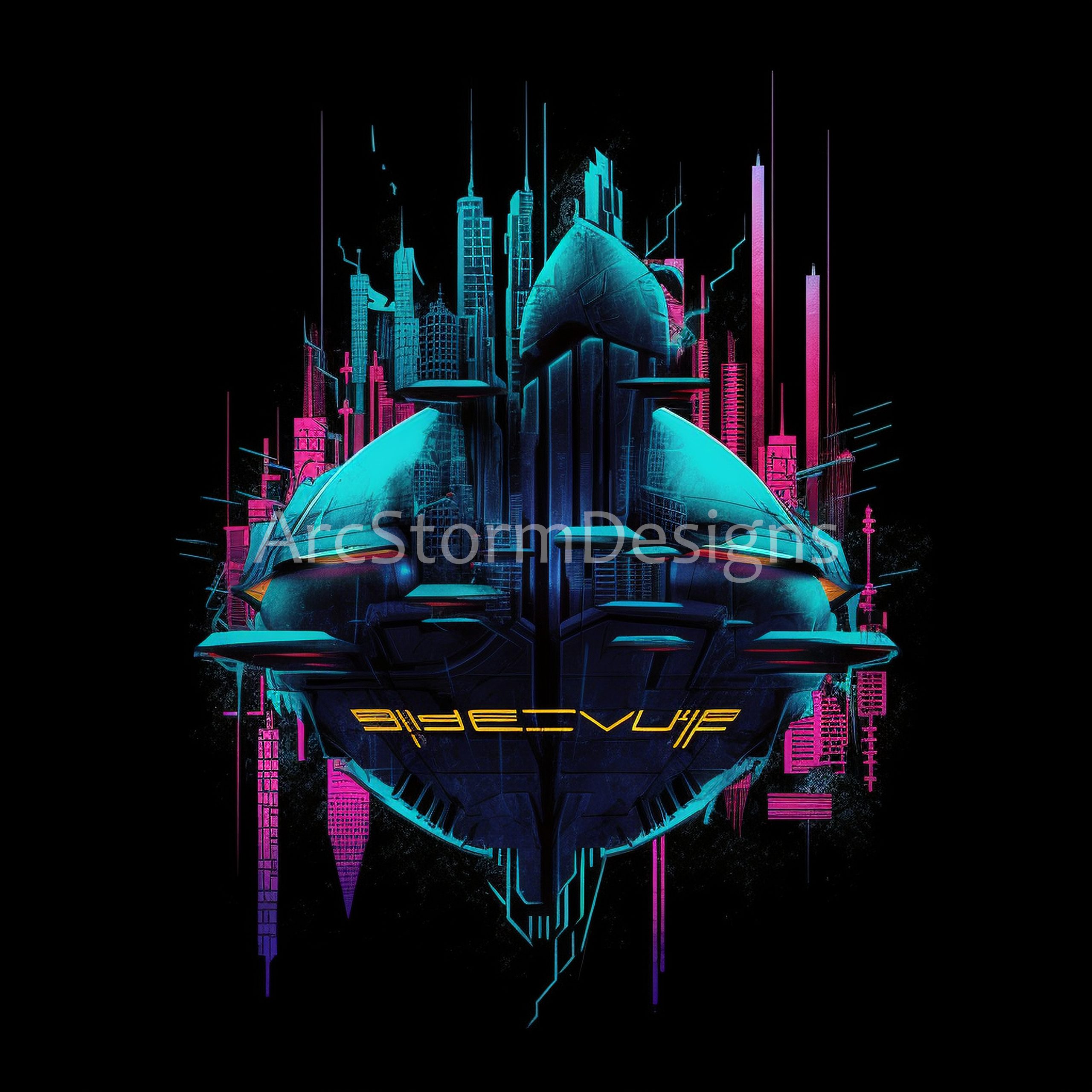 Cyberpunk Neon Logo #3