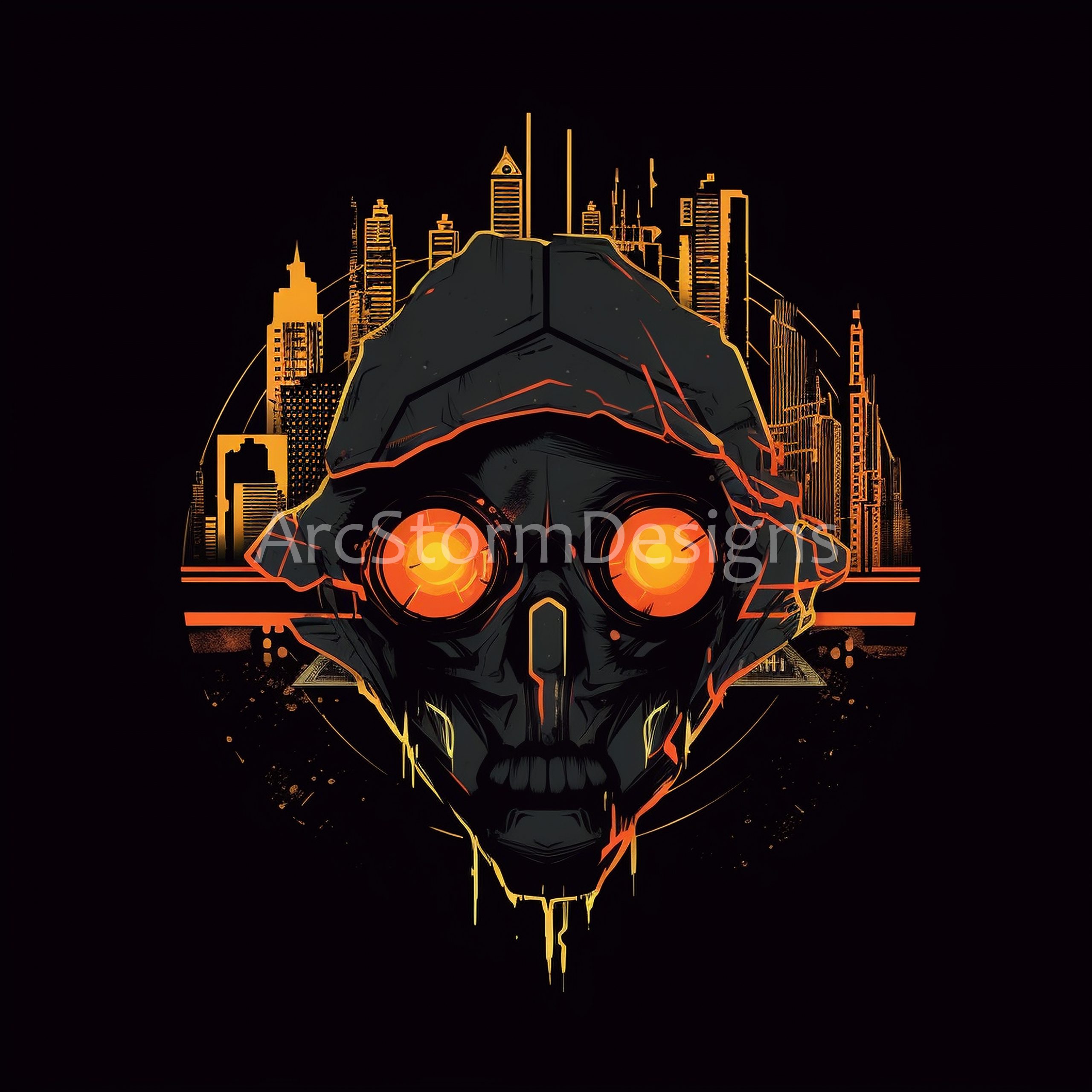 Cyberpunk Neon Logo #9