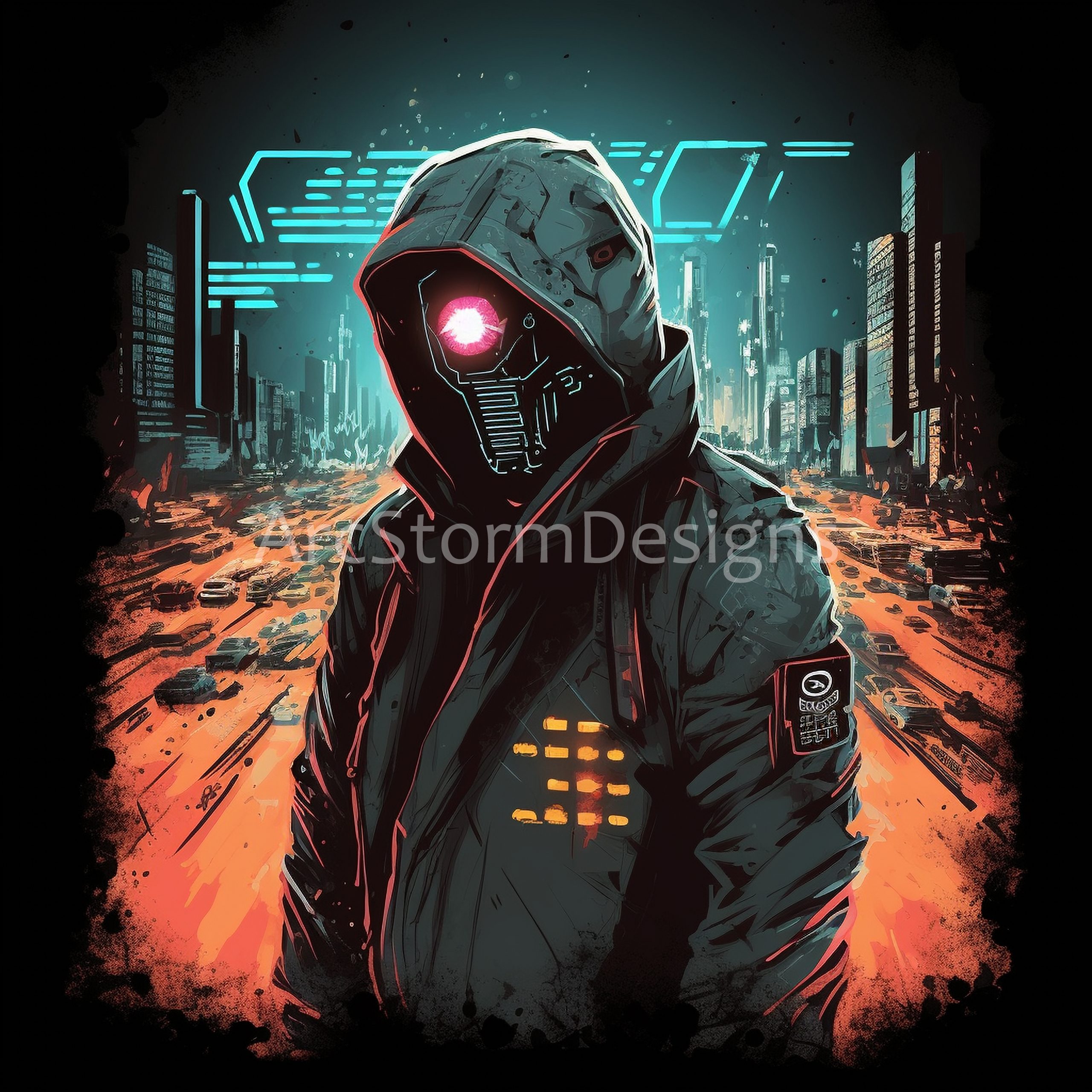 Cyberpunk Neon Logo #10