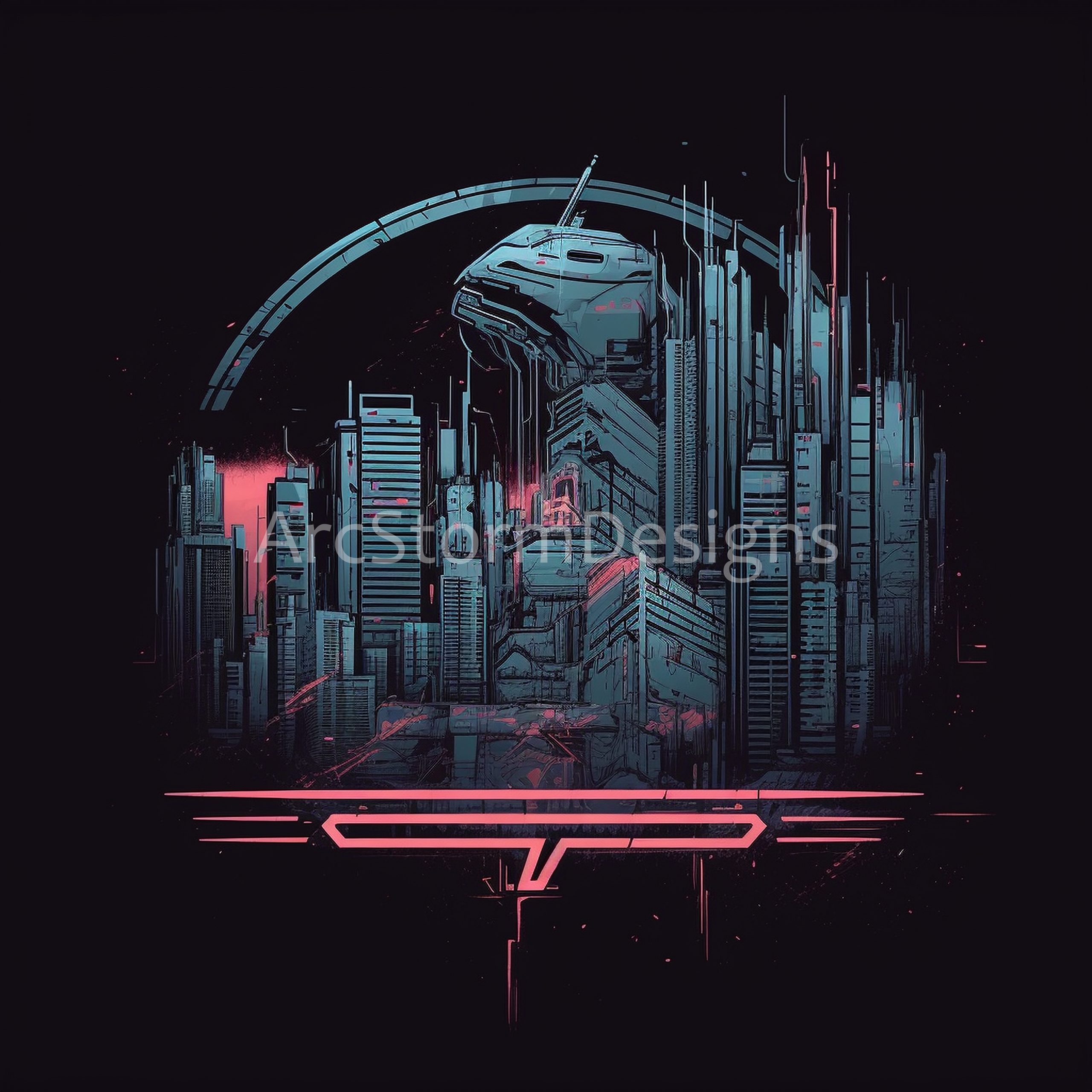 Cyberpunk Neon Logo #12