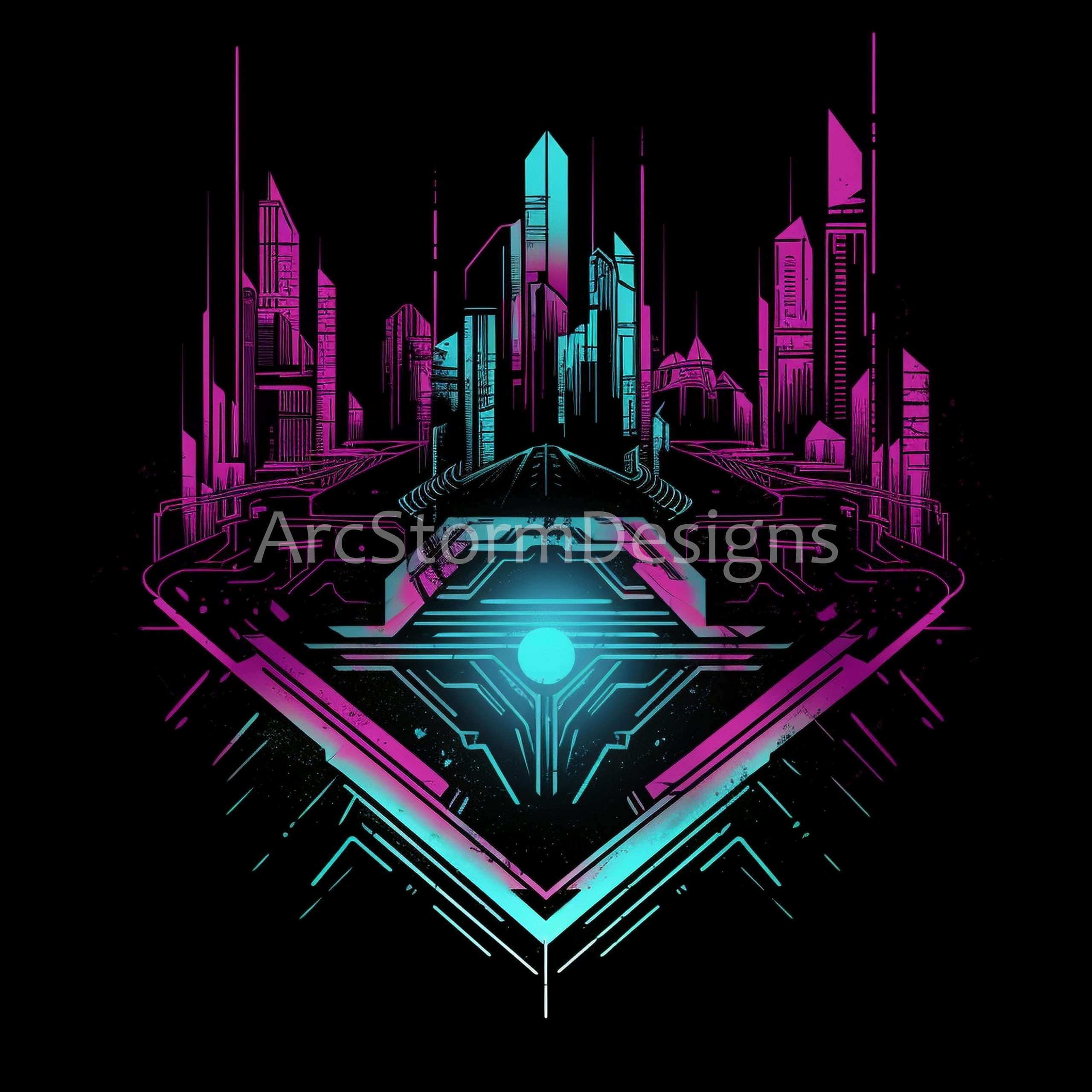 Cyberpunk Neon Logo #11